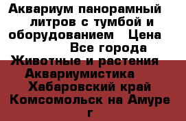 Аквариум панорамный 60 литров с тумбой и оборудованием › Цена ­ 6 000 - Все города Животные и растения » Аквариумистика   . Хабаровский край,Комсомольск-на-Амуре г.
